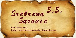 Srebrena Šarović vizit kartica